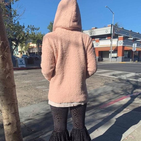 Blush Plush Pink Sherpa Coat Hoodie - Picture 7 of 7